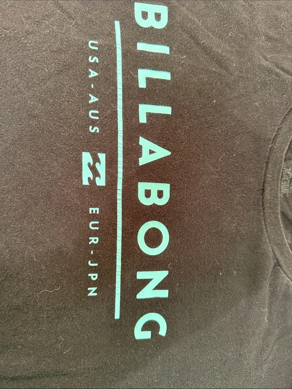 Billabong Black Tee with Mint Logo - Picture 2 of 5